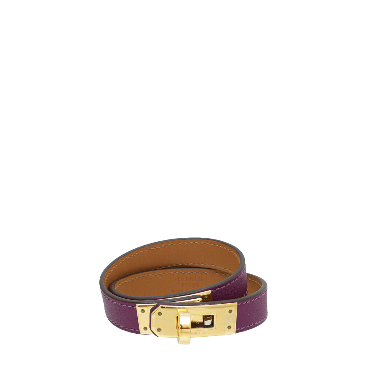 Hermes Violet Kelly Double Wrap Small Bracelet-Hermes-THE CLOSET
