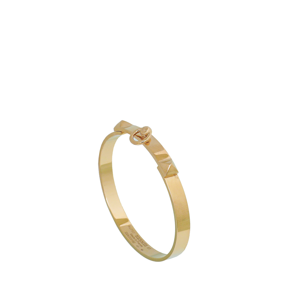 Hermes 18K Rose Gold ST Collier De Chien Small Model Bracelet-Hermes-THE CLOSET