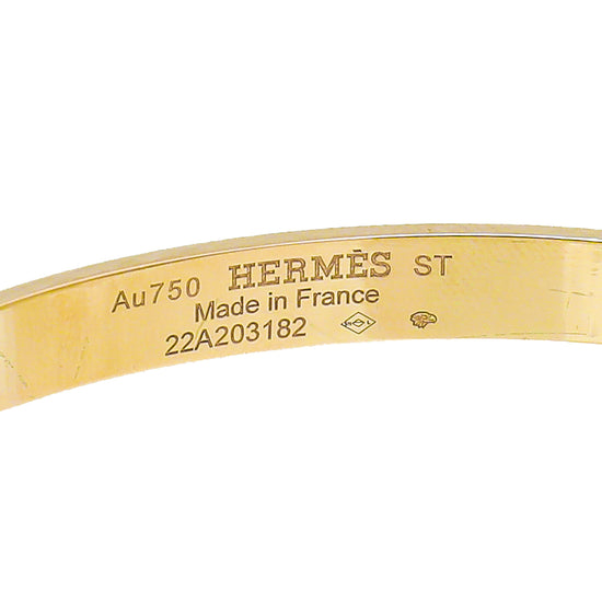 Hermes 18K Rose Gold ST Collier De Chien Small Model Bracelet
