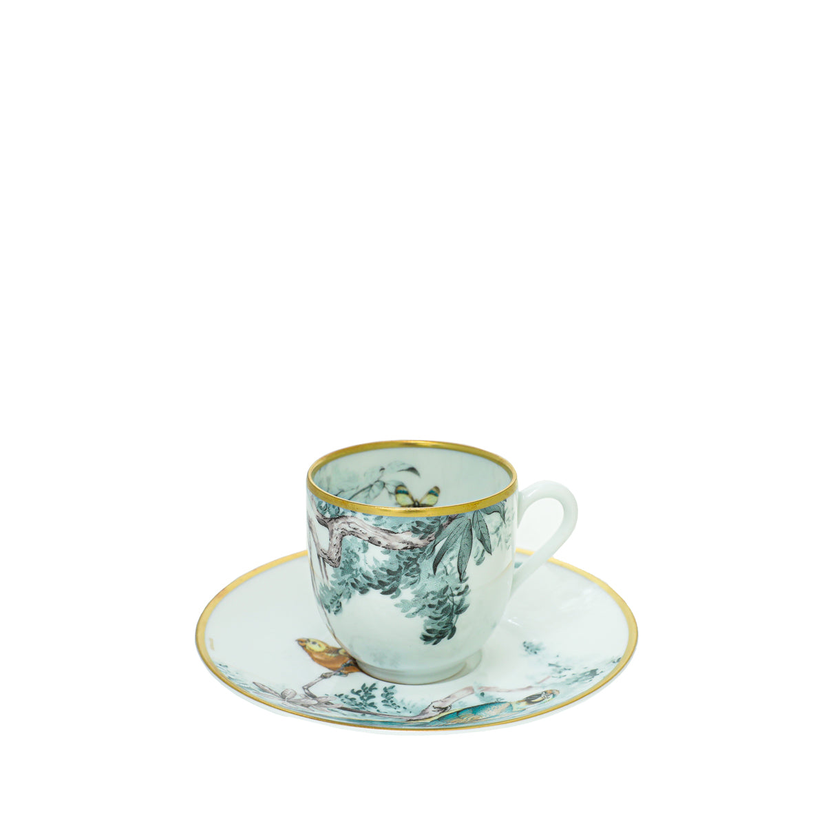 Hermes Carnets d'Equateur Porcelain Coffee Cup and Saucer-Hermes-THE CLOSET