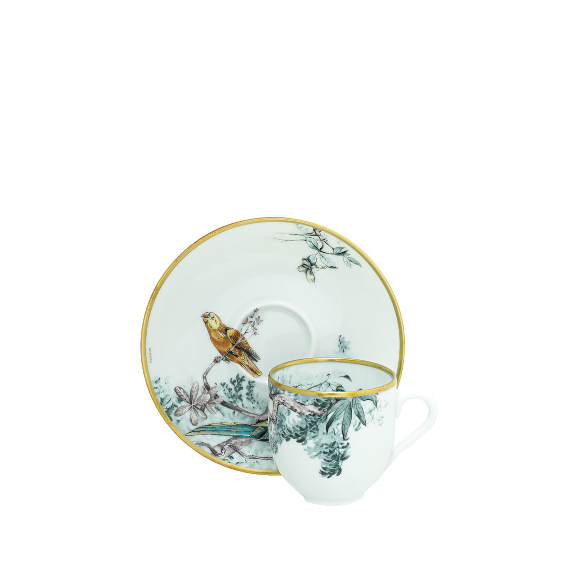 Hermes Carnets d'Equateur Porcelain Coffee Cup and Saucer-Hermes-THE CLOSET
