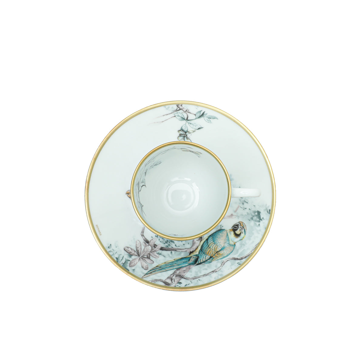 Hermes Carnets d'Equateur Porcelain Coffee Cup and Saucer