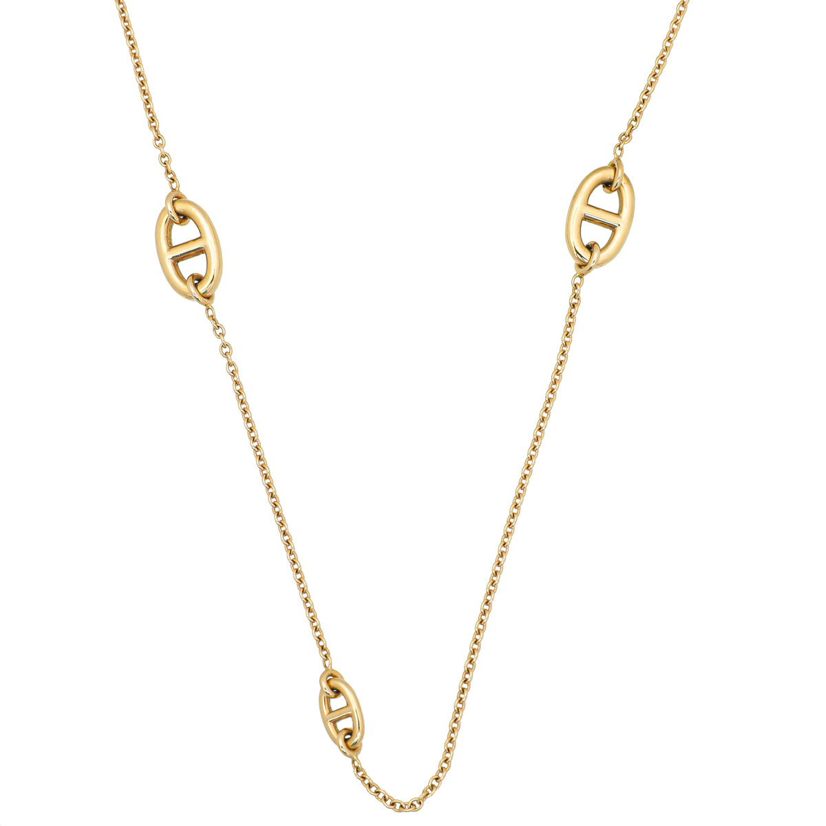 Hermes 18K Rose Gold Farandole Small Long Necklace-Hermes-THE CLOSET