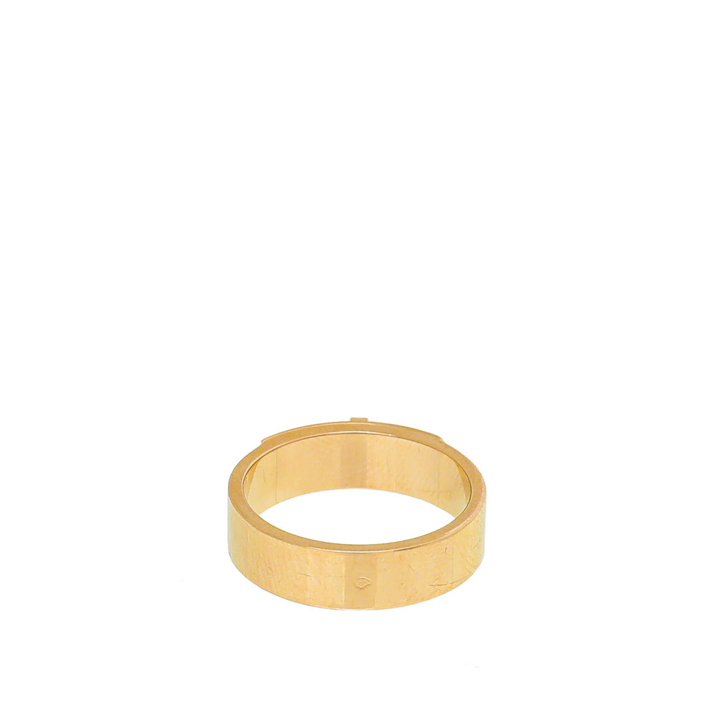 Hermes 18K Rose Gold 4 Diamond Kelly Small Model Ring 52-Hermes-THE CLOSET