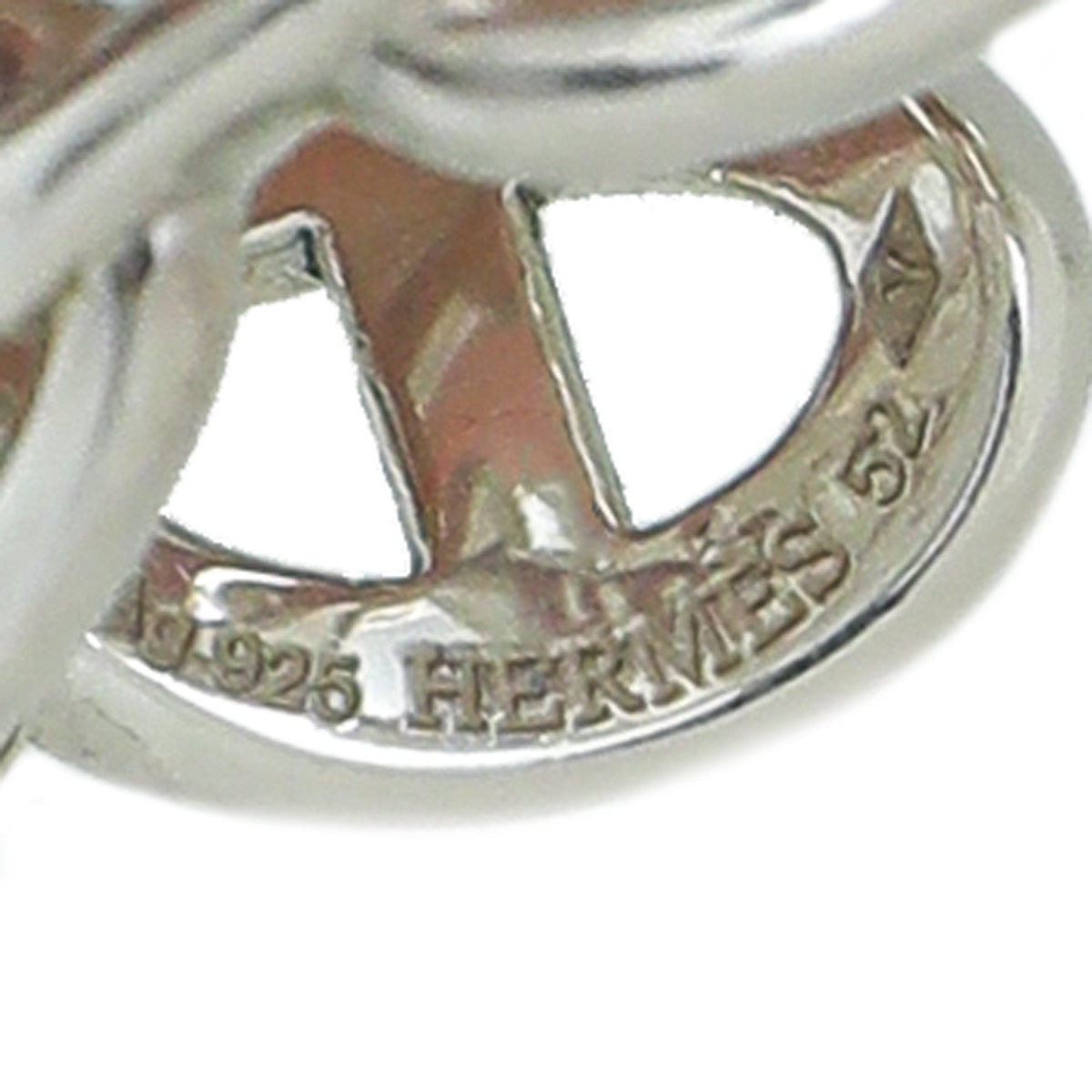 Hermes Silver Chaine D'ancre Enchainee Large Model Ring 52