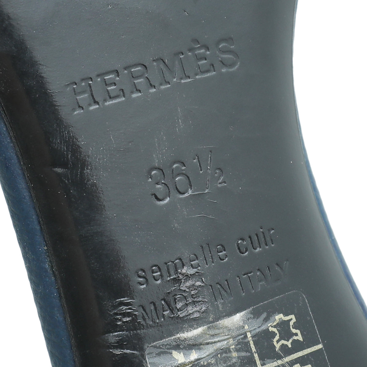 Hermes Navy Blue Epsom Oasis Sandal 36.5