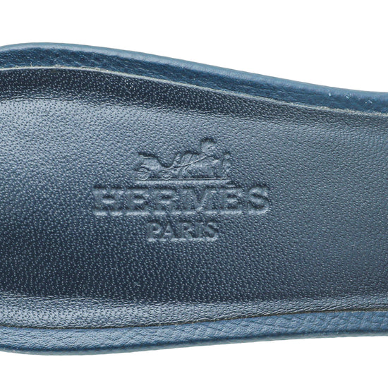 Hermes Navy Blue Epsom Oasis Sandal 36.5 – The Closet