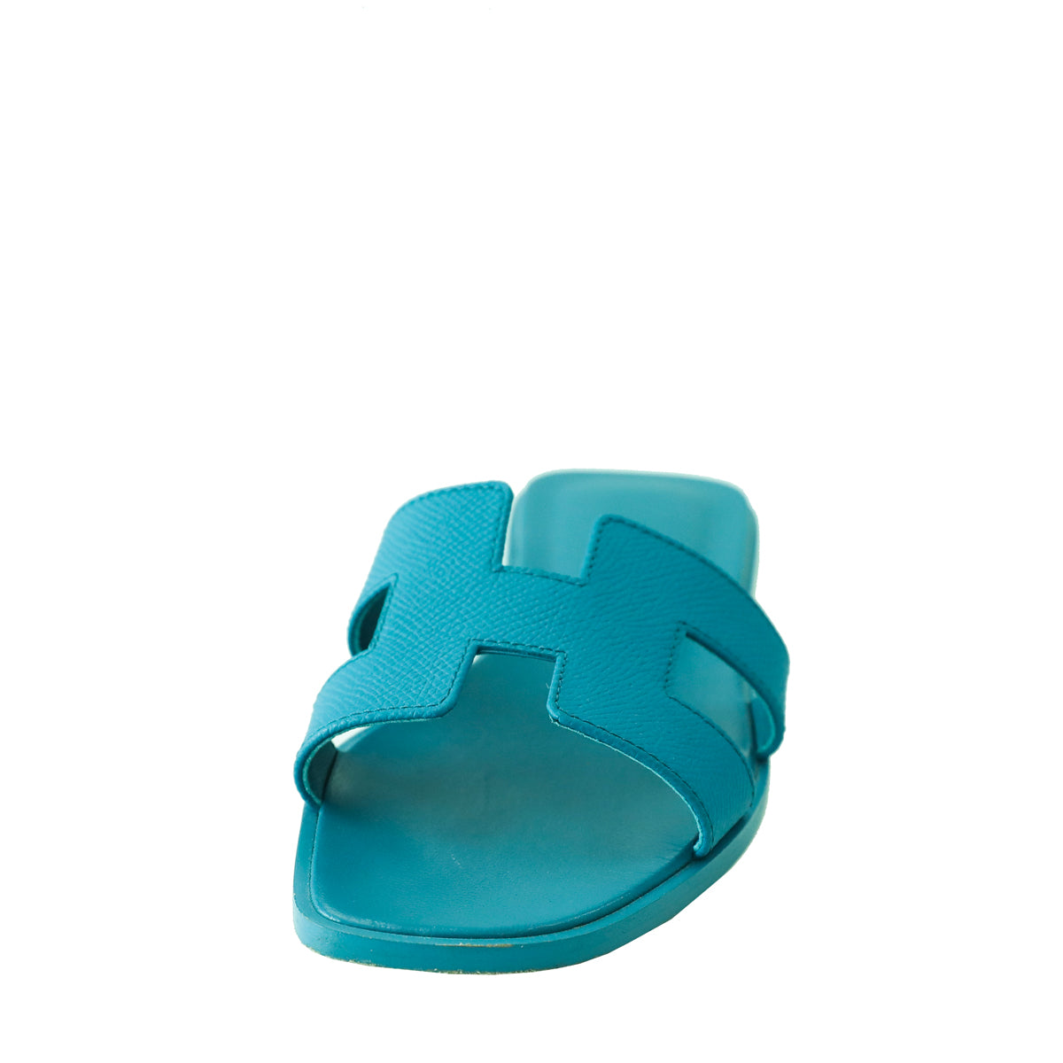 Hermes Blue Izmir Oran Epsom Sandals-Hermes-THE CLOSET