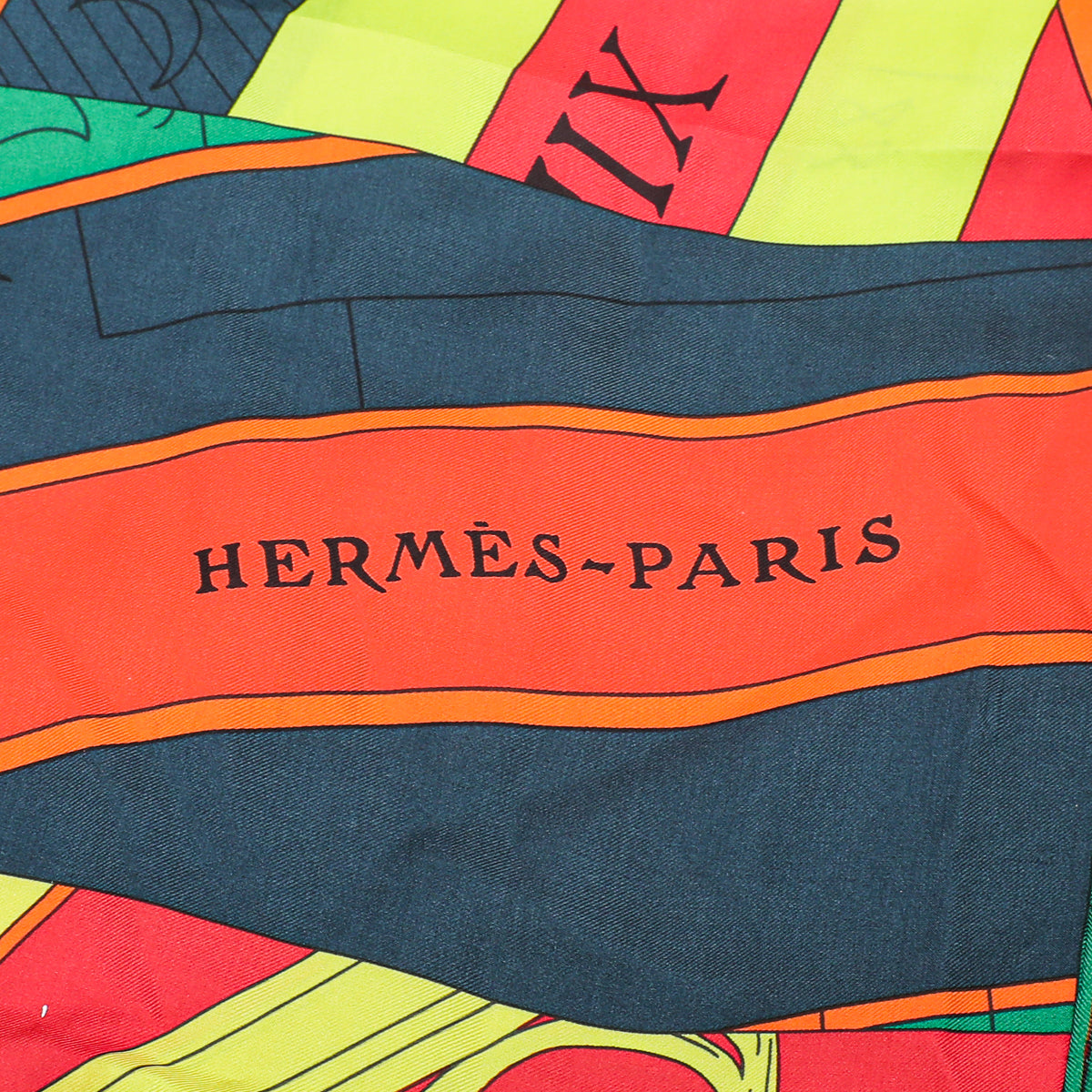 Hermes Multicolor Astrologie Nouvelle Silk Scarf