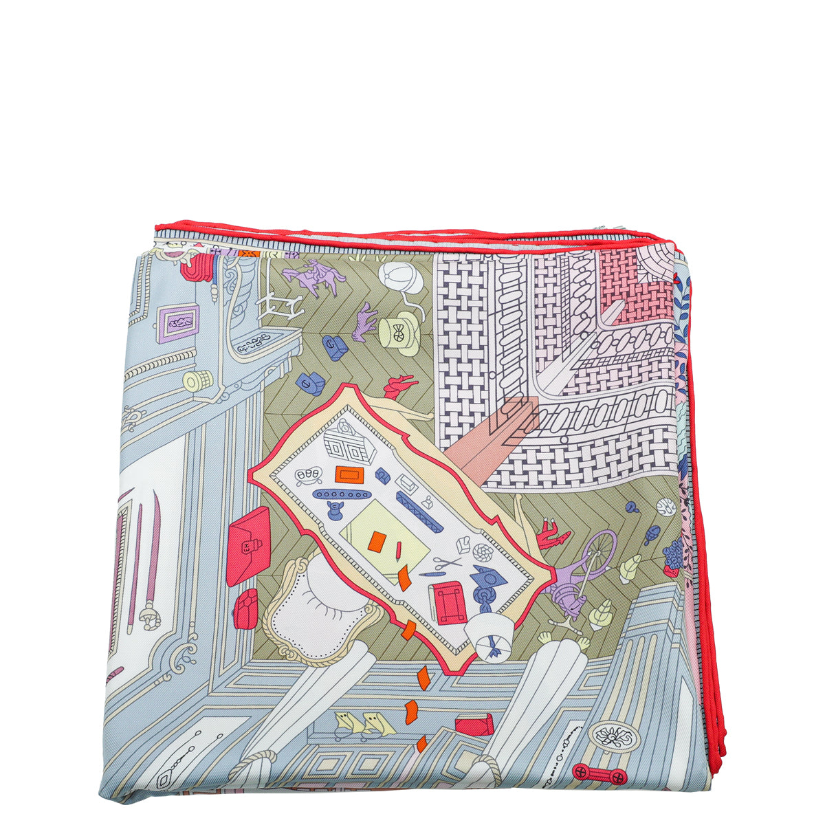 Hermes Multicolor Objets De Curiosite 90 Scarf-Hermes-THE CLOSET
