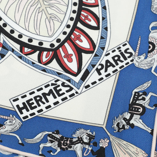 Hermes Tricolor Jardin De La Maharani Silk Scarf