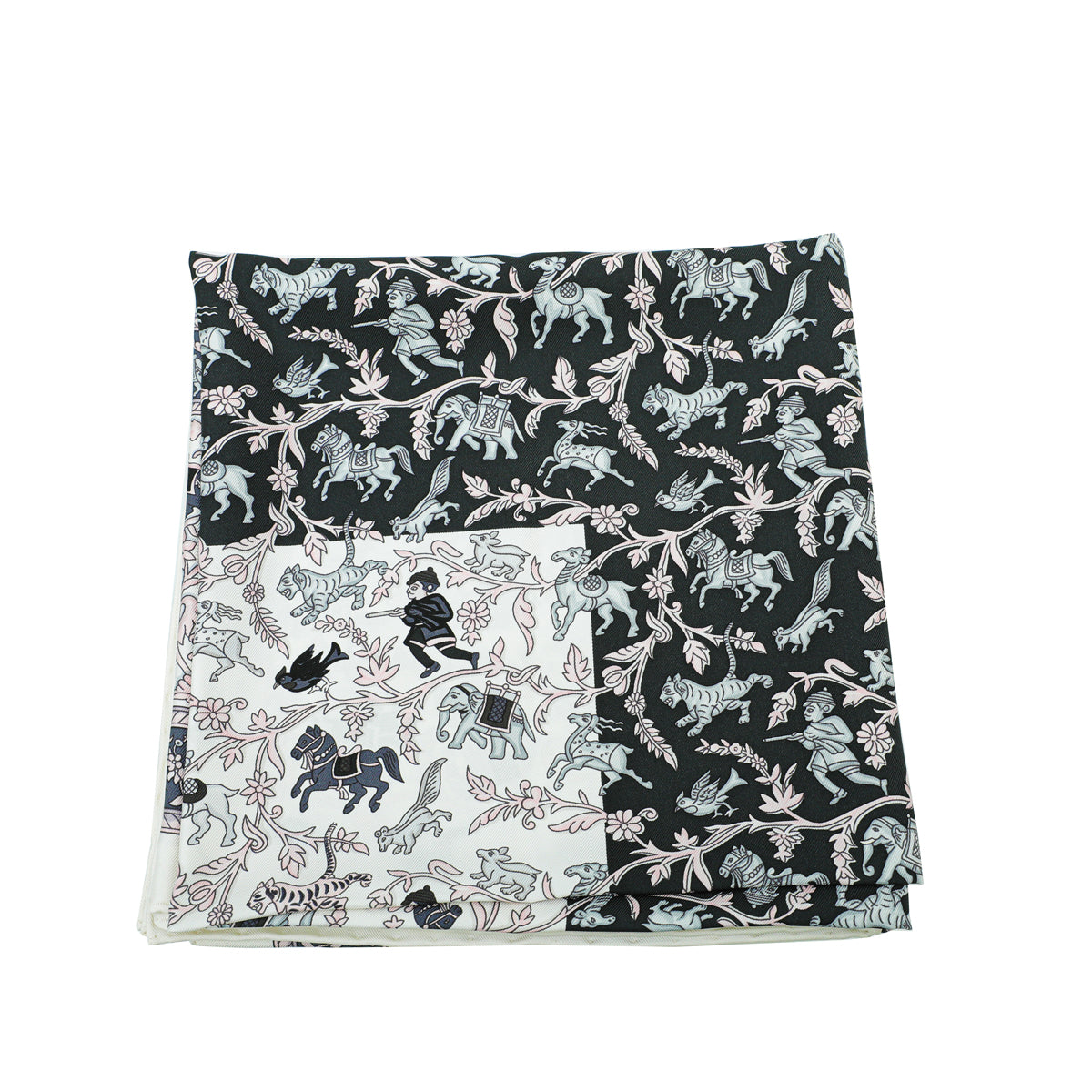 Hermes Tricolor Chasse En Inde Silk Scarf-Hermes-THE CLOSET