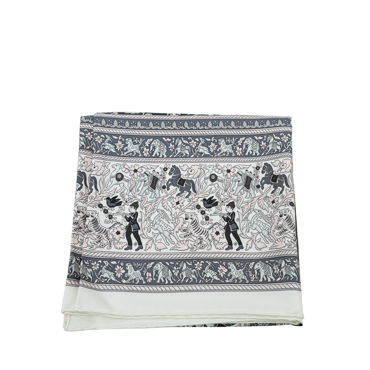 Hermes Tricolor Chasse En Inde Silk Scarf-Hermes-THE CLOSET