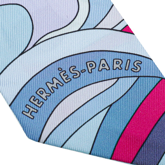 Hermes Bicolor Faubourg Rainbow Silk Twilly