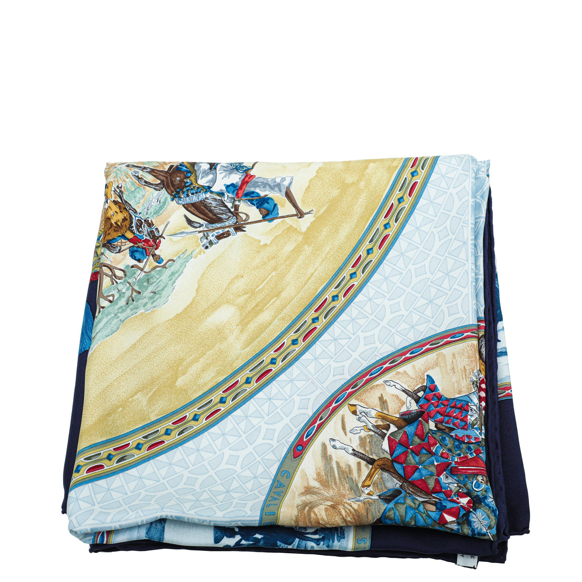 Hermes Multicolor Cavaliers Peuls by Jean de Fougerolle Silk Scarf-Hermes-THE CLOSET
