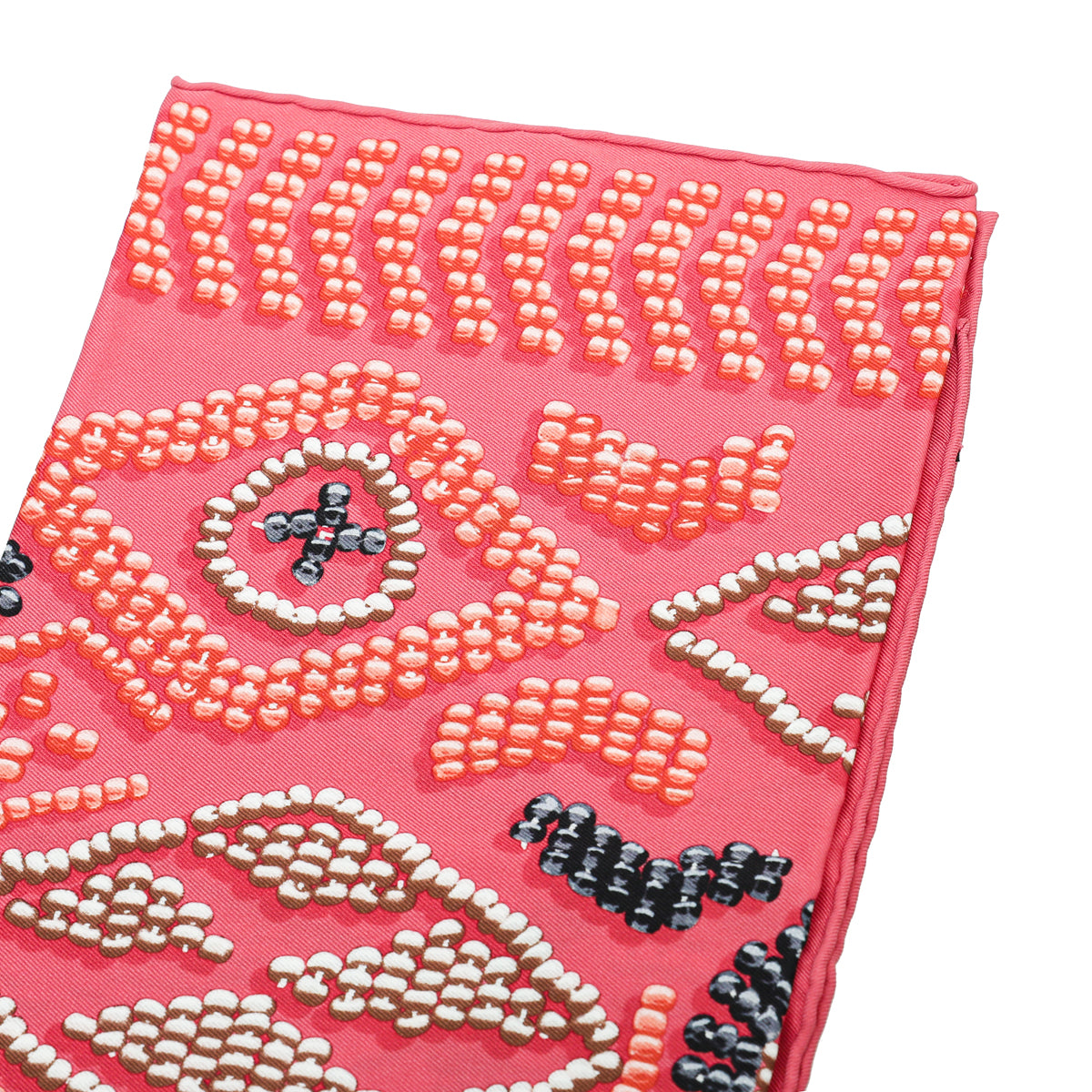 Hermes Multicolor Kelly En Perles Silk Scarf