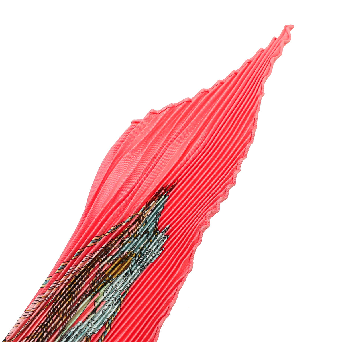 Hermes Multicolor Au Fil de la Soie Plisse Silk Scarf-Hermes-THE CLOSET