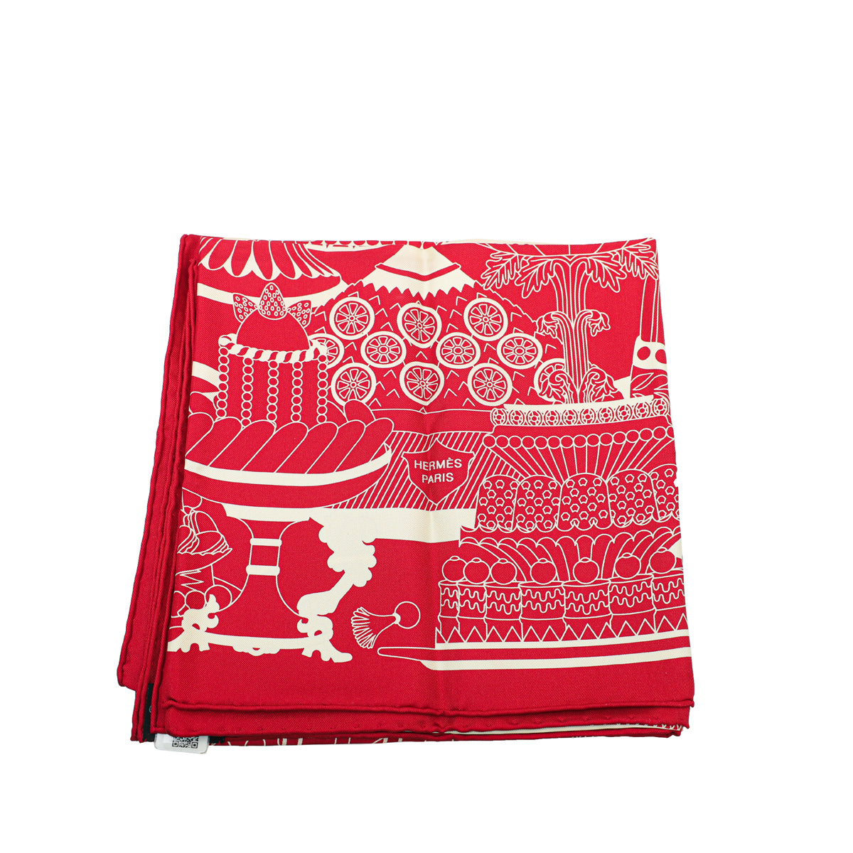 Hermes Bicolor La Patisserie Francai Silk 90 Scarf-Hermes-THE CLOSET