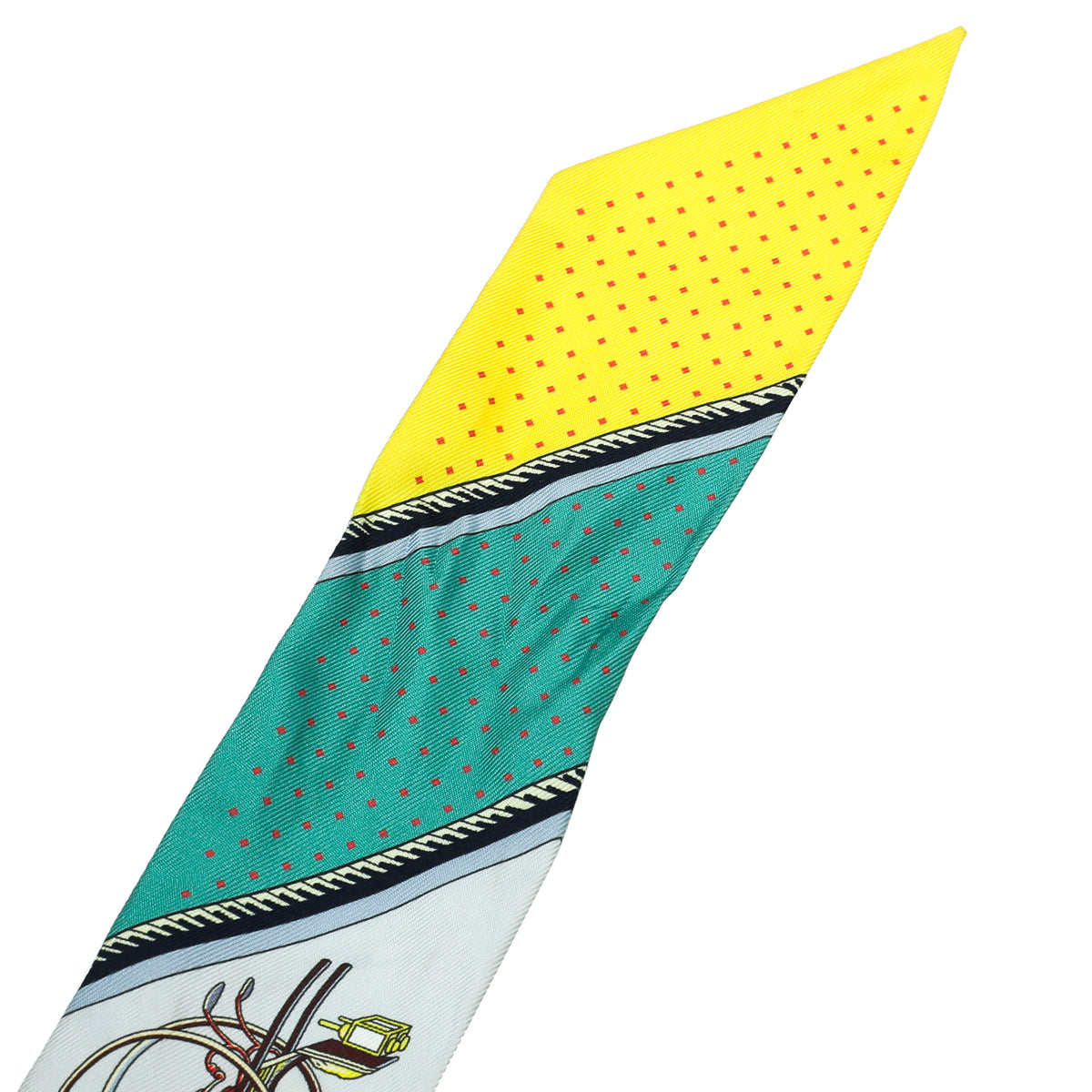 Hermes Multicolor Carriage Cannage Print Twilly-Hermes-THE CLOSET