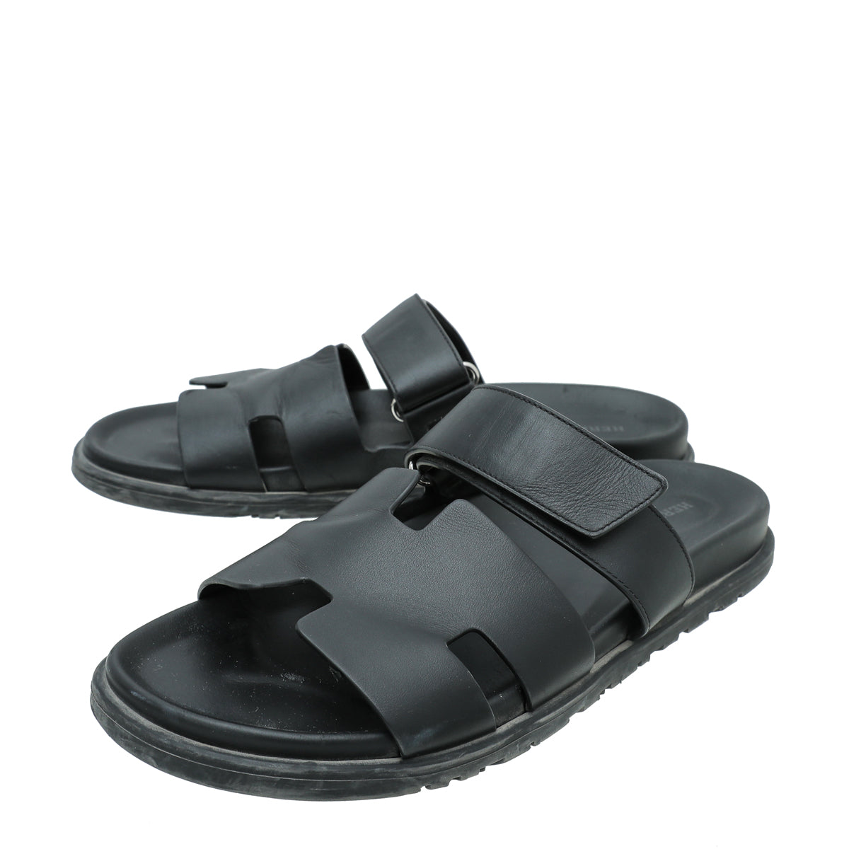 Hermes Noir Chypre Men's Sandal 42.5-Hermes-THE CLOSET