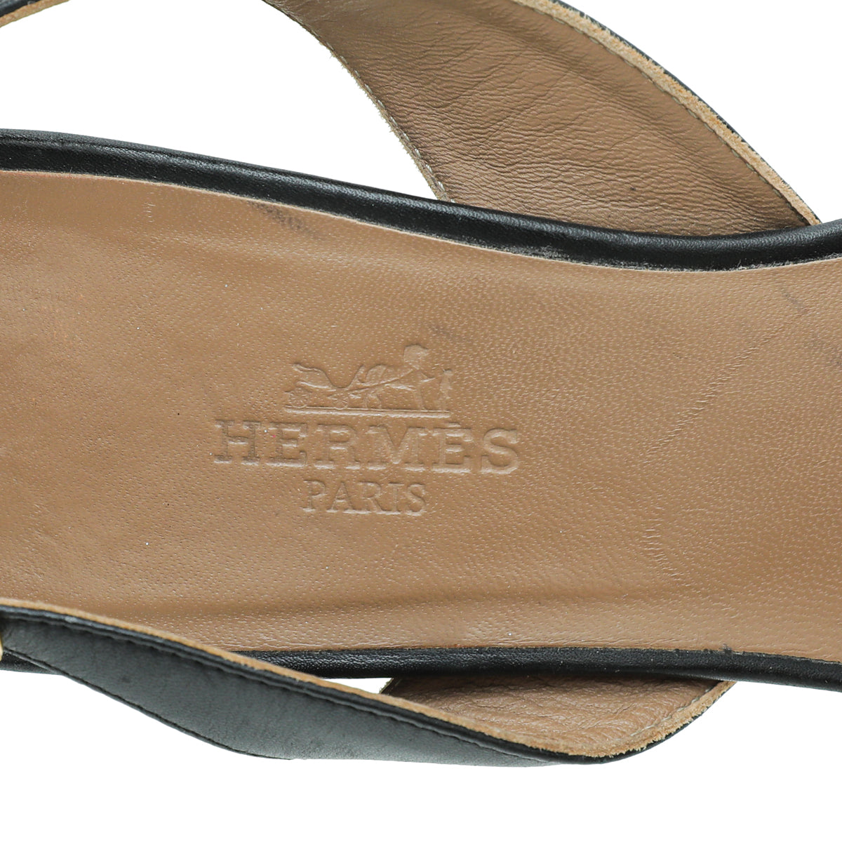 Hermes Noir Premiere 70 Sandals 37