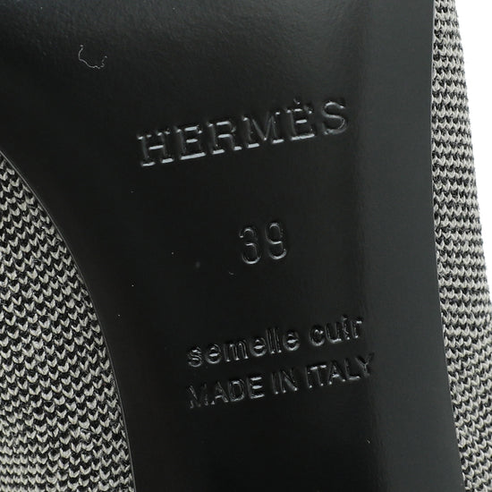 Hermes Bicolor Knit Volver 60 Ankle Boot 39