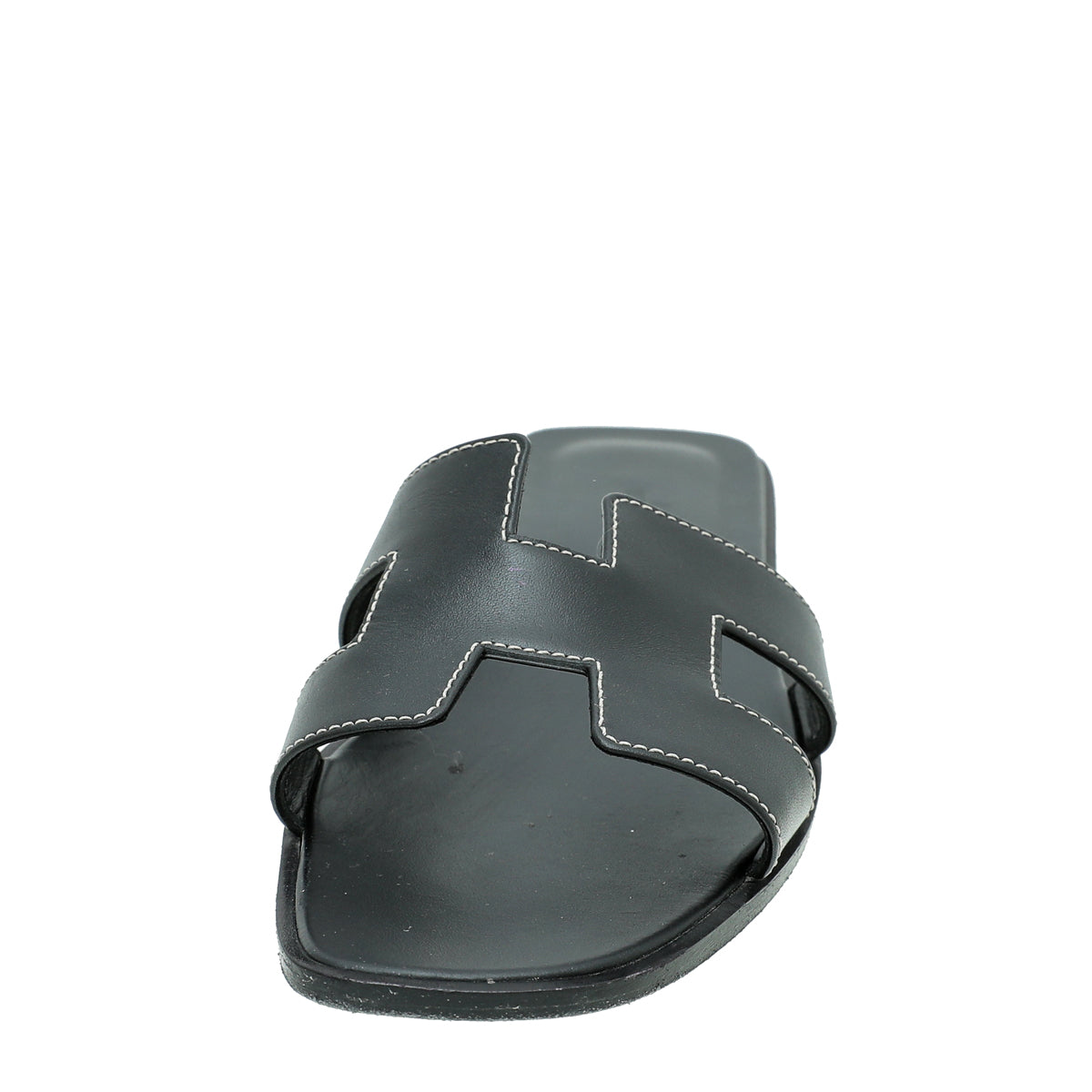 Hermes Noir Oran Sandals 38-Hermes-THE CLOSET