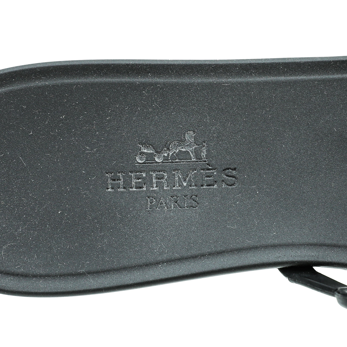 Hermes Black Chain D'Ancre Rivage Rubber Sandals 35