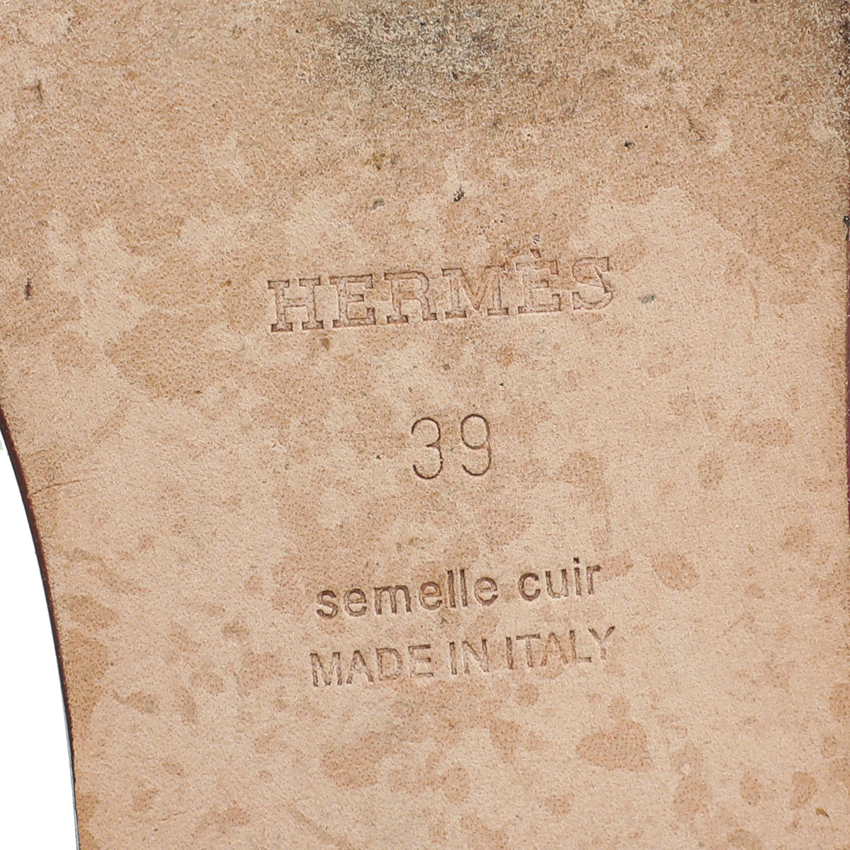 Hermes Bordeaux Oran Sandal 40
