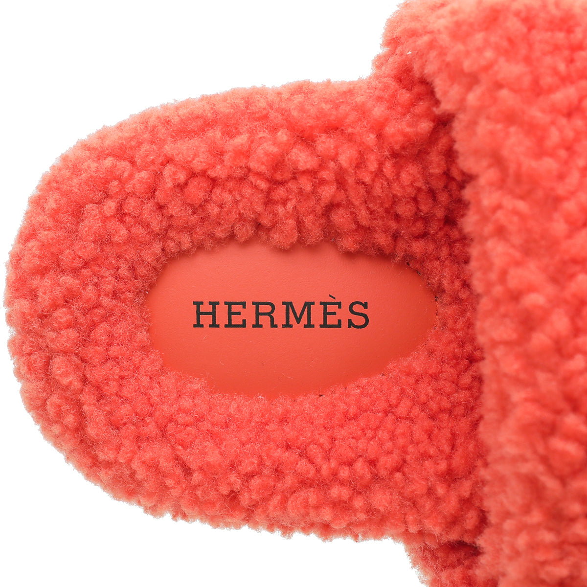 Hermes Orange Woolskin Chypre Sandals 36