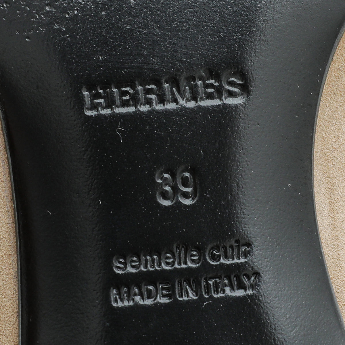 Hermes Beige Argile Paris Suede Goatskin Loafer 39
