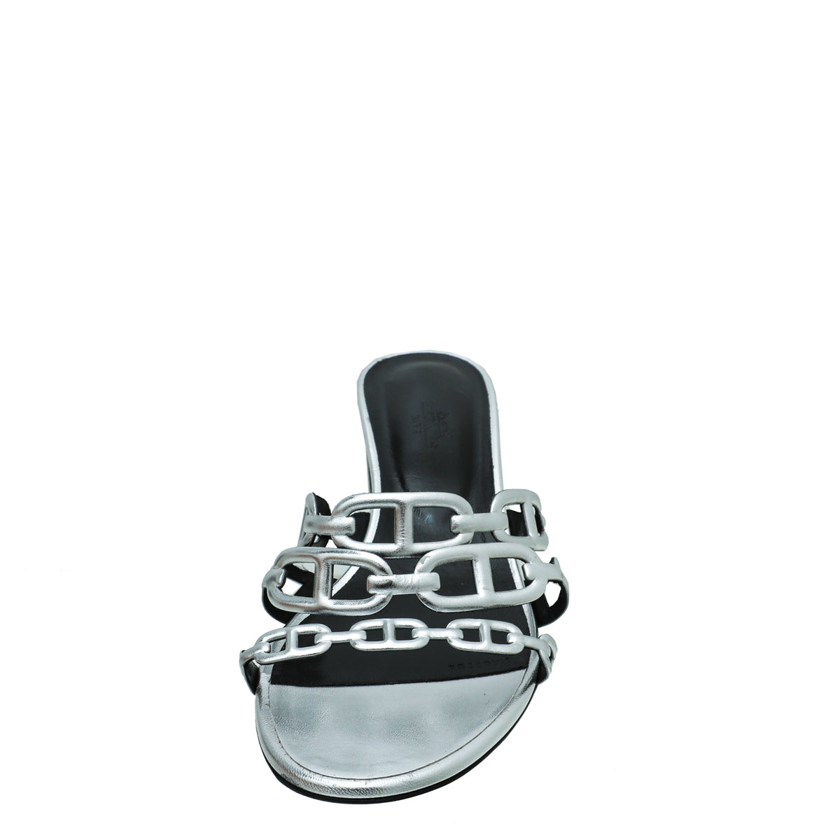 Hermes Gris Argente Tandem Sandal 39-Hermes-THE CLOSET