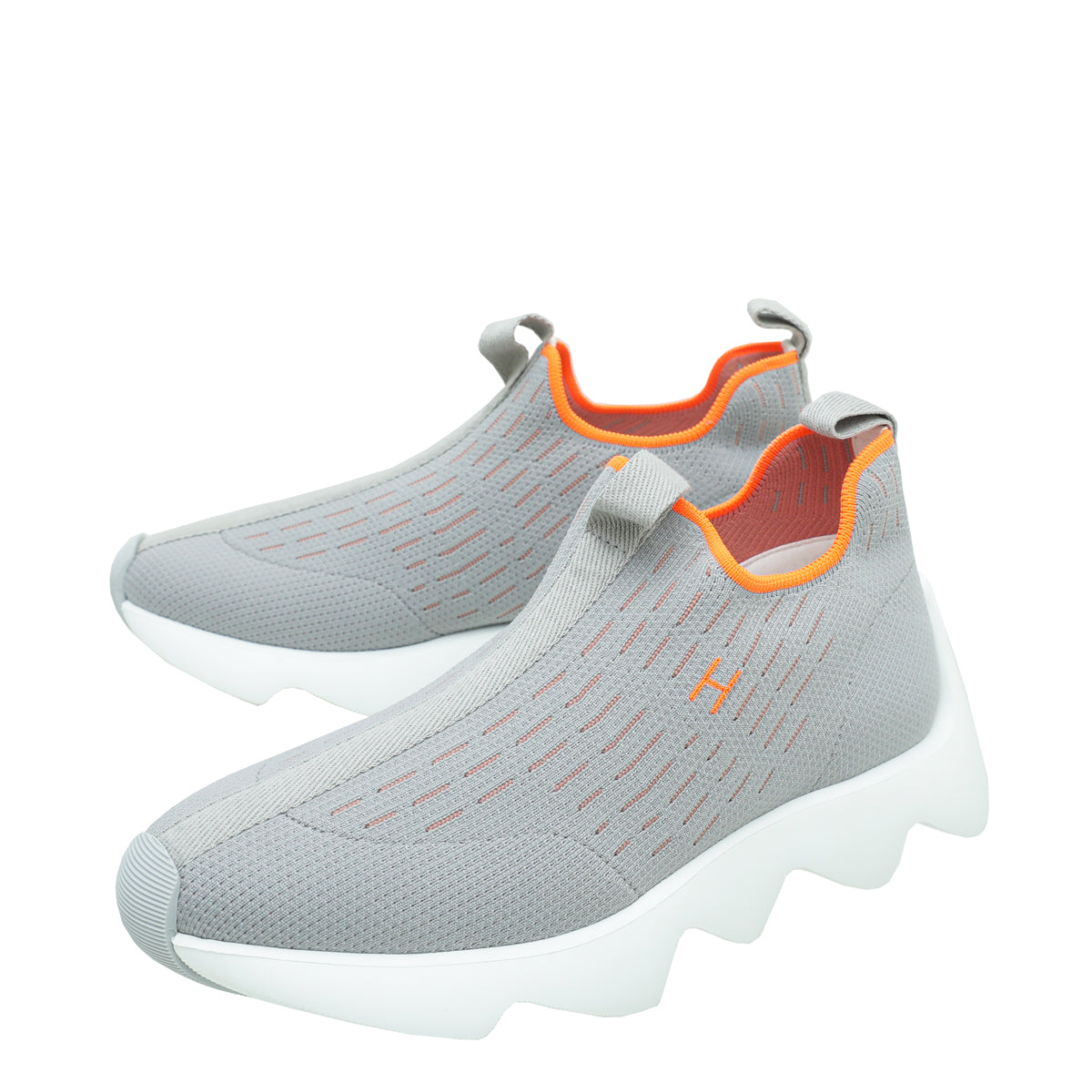 Hermes Gris Clair Eclair Knit Sneaker 36-Hermes-THE CLOSET