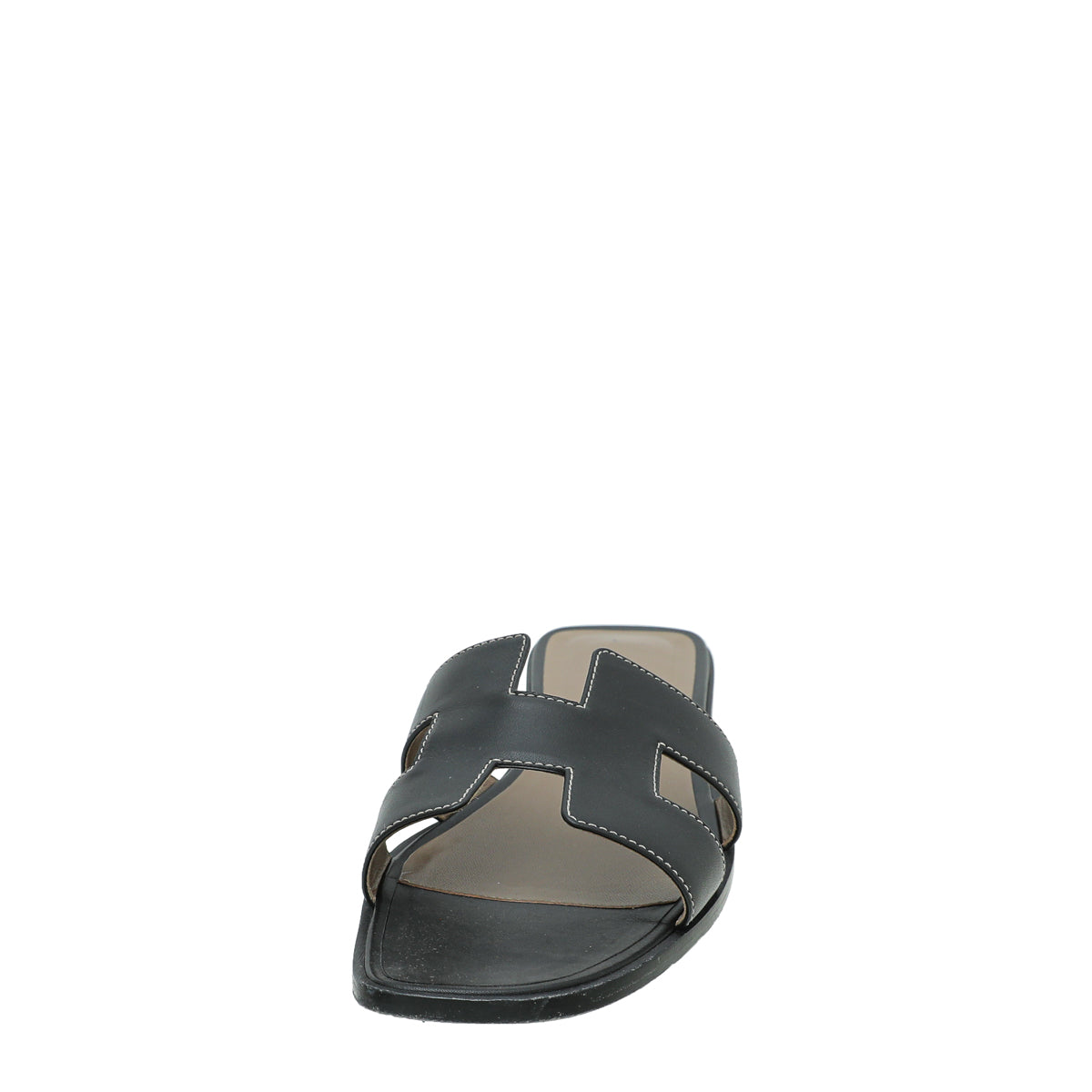Hermes Noir Oran Box Sandal 39-Hermes-THE CLOSET