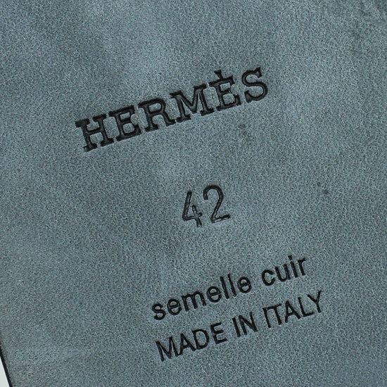 Hermes Bicolor Metallic Nappa Sandal 42