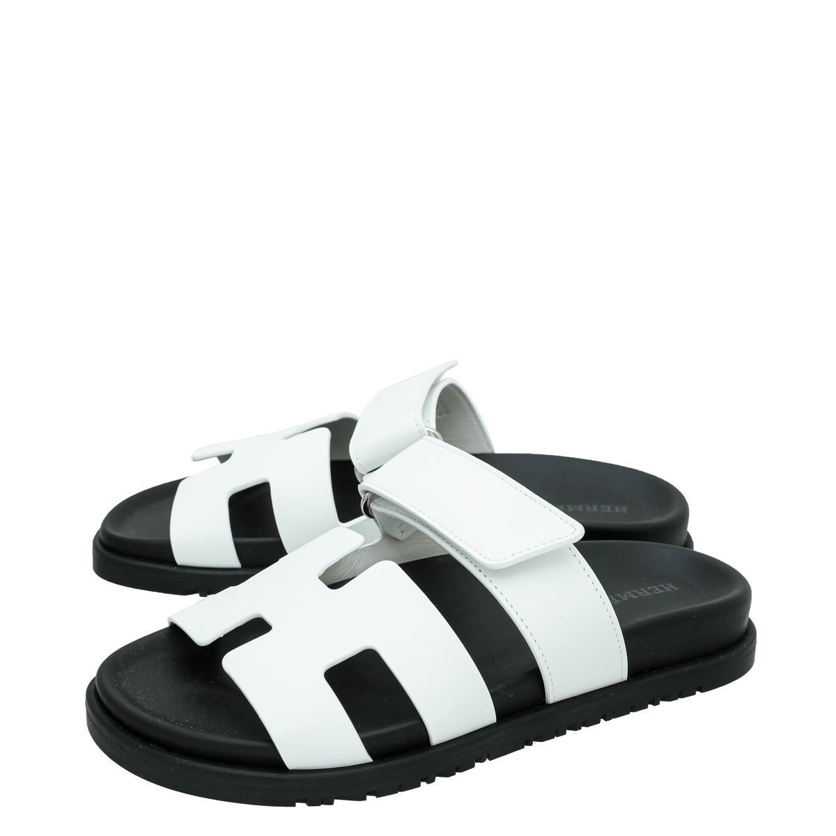 Hermes White Chypre Sandals 35.5-Hermes-THE CLOSET