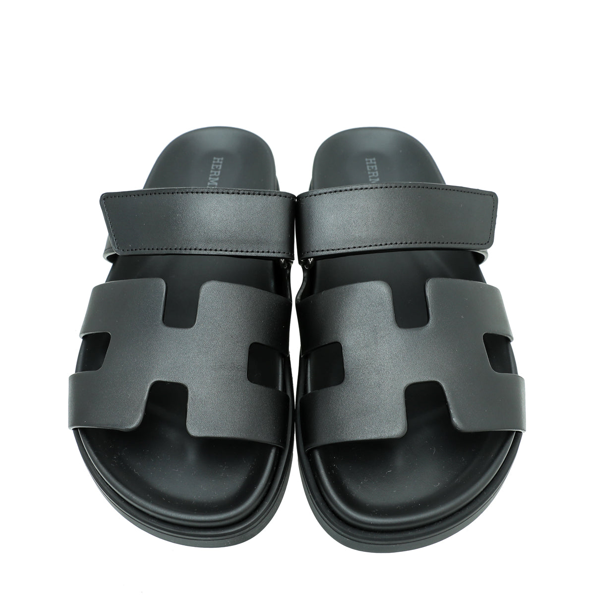 Hermes Black Chypre Sandals 36