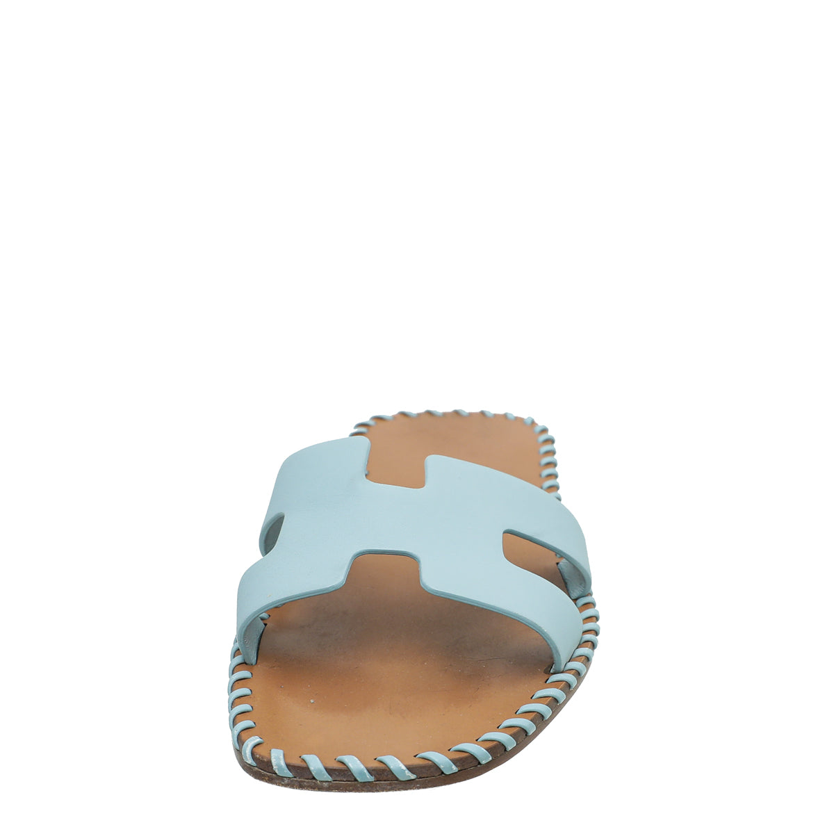 Hermes Vert D'eau Oran Braided Sole Edge Sandal 36.5-Hermes-THE CLOSET