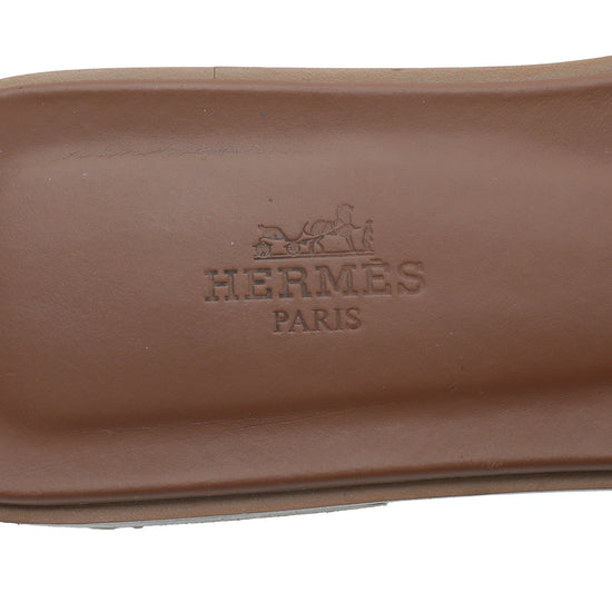 Hermes Gold Oran Sandal 39