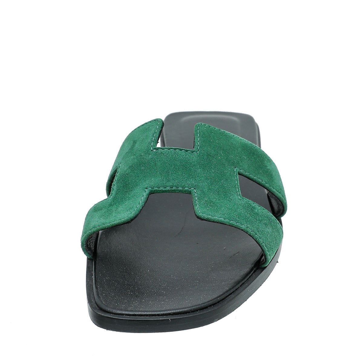 Hermes Vert Électrique Suede Oran Sandal 36.5-Hermes-THE CLOSET