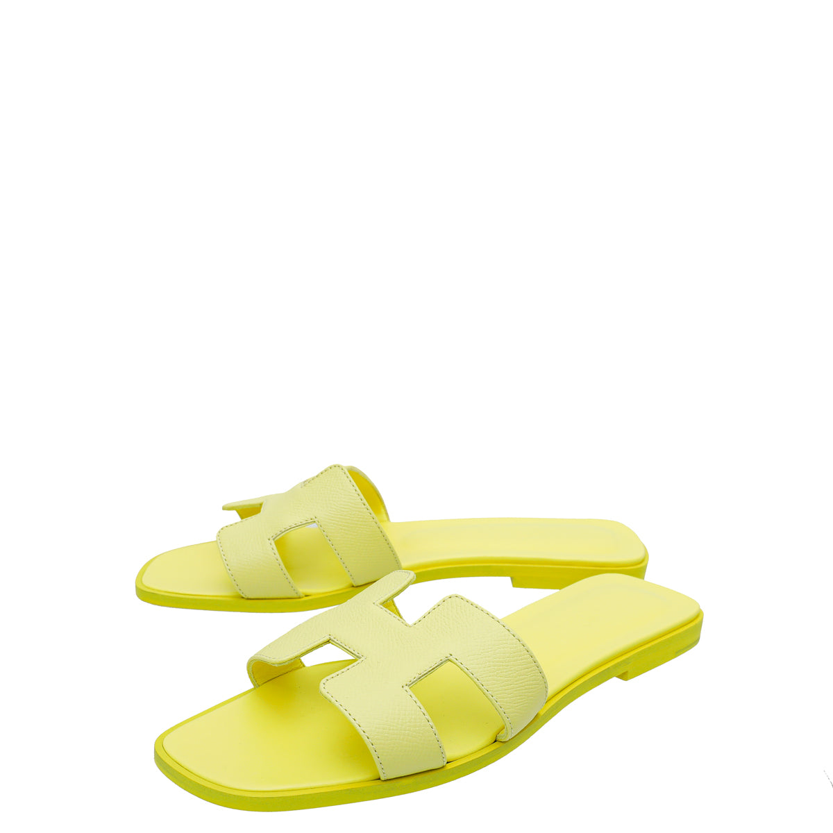Hermes Jaune Curcuma Oran Sandals 39