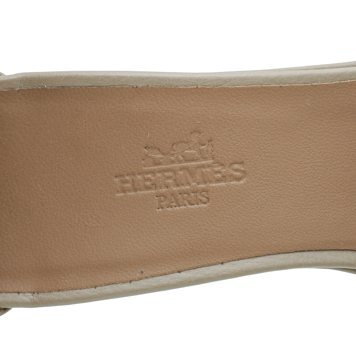 Hermes Etoupe Buckle Platform Sandal 38
