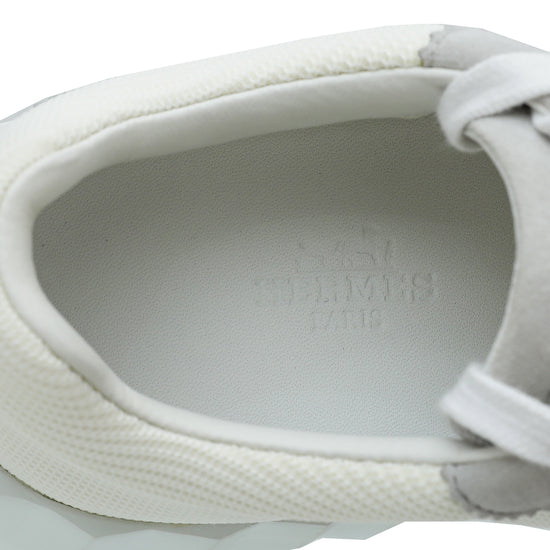 Hermes Bicolor Bouncing Mesh Suede Goatskin Sneaker 37.5