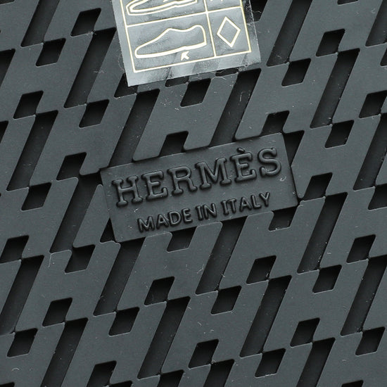 Hermes Noir Chypre Sandal 37