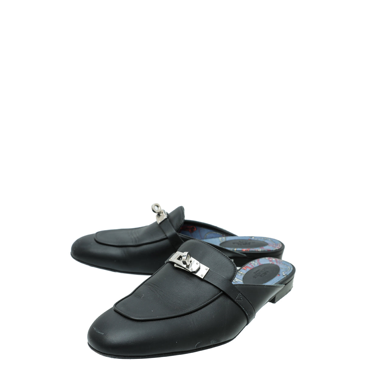 Hermes Noir Oz Mule 39.5-Hermes-THE CLOSET