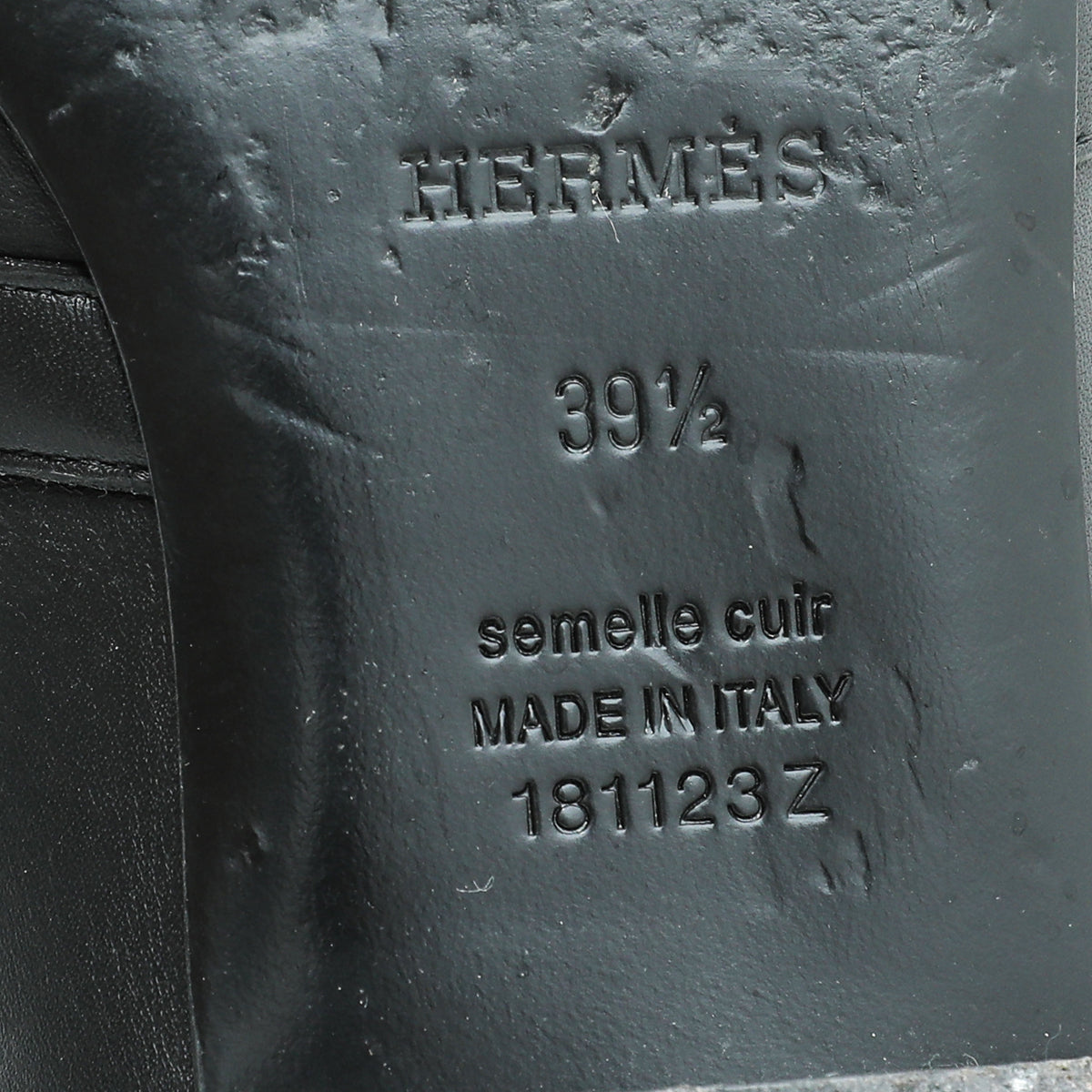 Hermes Noir Oz Mule 39.5