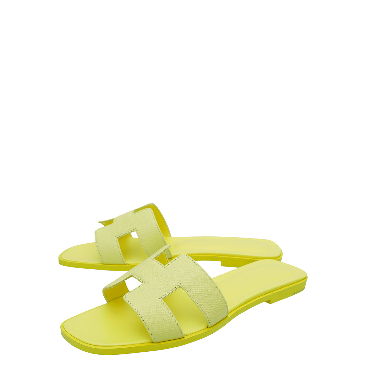 Hermes Jaune Curcuma Oran Sandals 39-Hermes-THE CLOSET