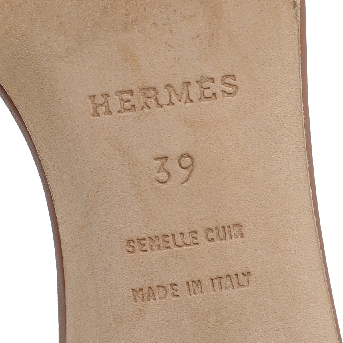 Hermes Gold Oasis Sandals 39