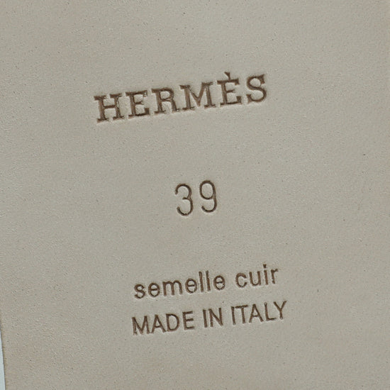 Hermes Blanc Crocodile Himalaya Matte Niloticus Oran Sandal 39