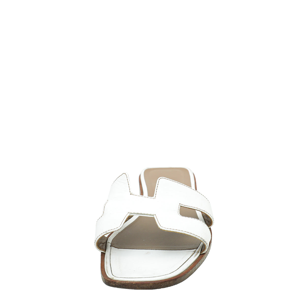 Hermes Blanc Oran Sandal 37.5-Hermes-THE CLOSET
